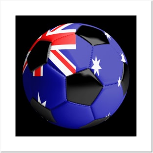 Australia Flag Soccer Ball Posters and Art